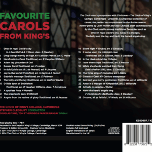 Favourite Carols from King's back cover