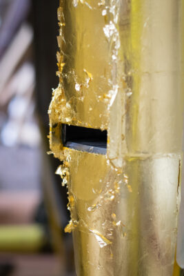 A pipe being regilded