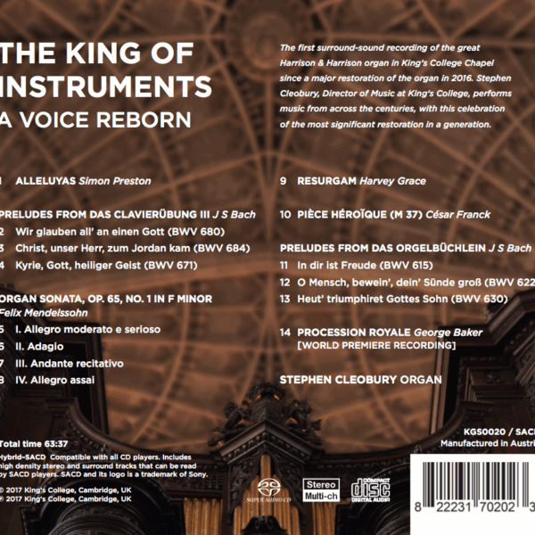 The King of Instruments Back Cover