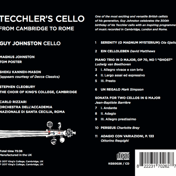 Tecchler's Cello back cover