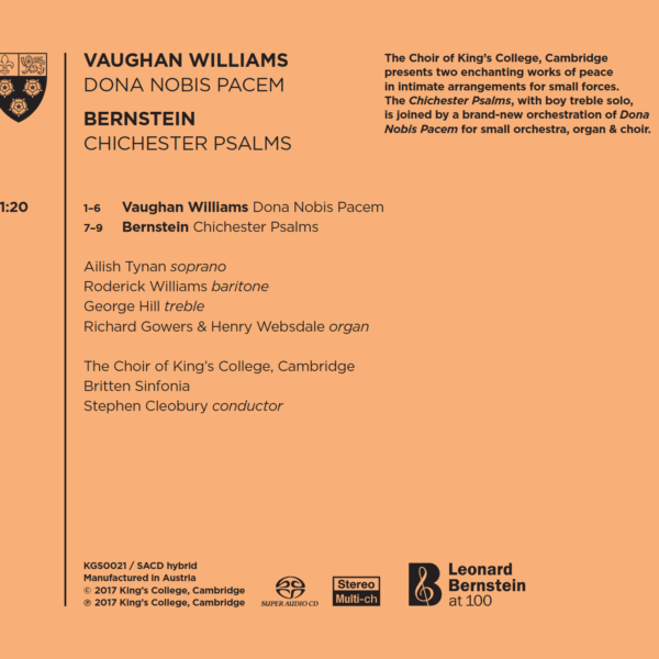 Bernstein Vaughan Williams Back Cover