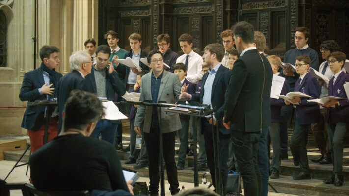 The King's Singers rehearsing at King's, January 2018