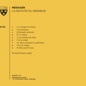 Messiaen La Nativité – back cover