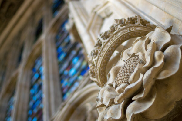 A stone rose in King's College Chapel