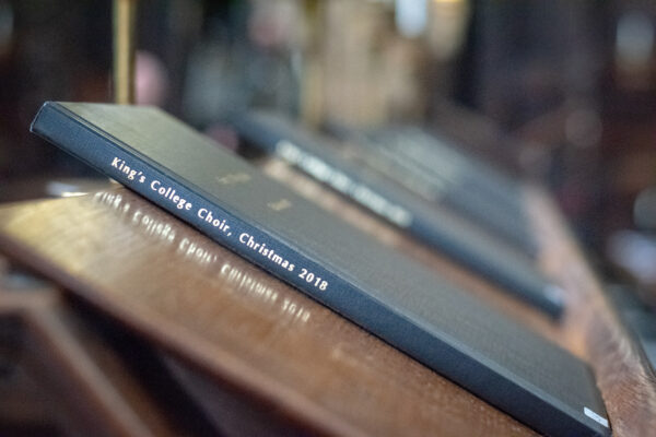 The Choir's music ready in the stalls