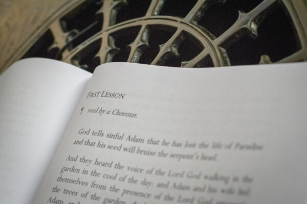 The First Lesson at the pulpit