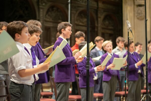 Recording session for Bruckner motets