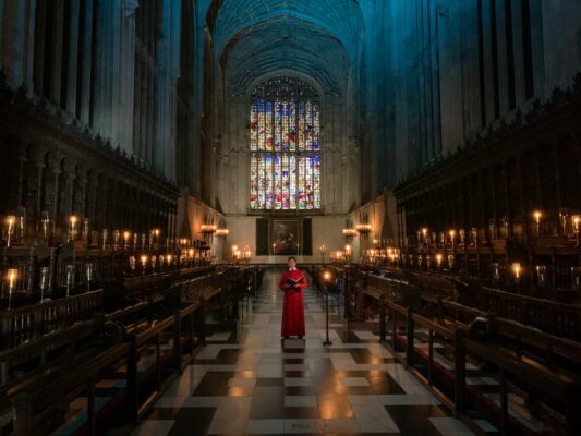A solo chorister in the Chapel