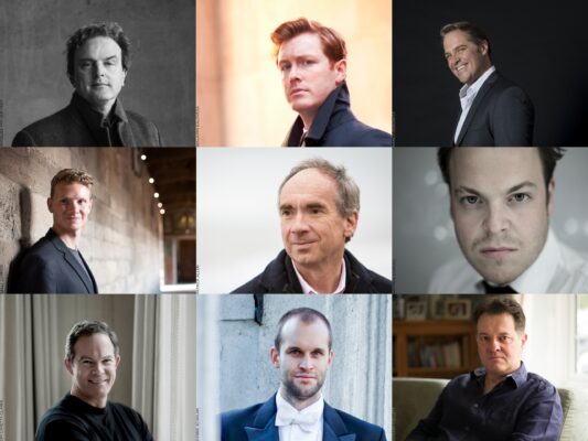 Nine singers on Proud Songsters